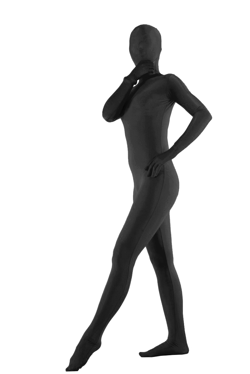 Black Lycra Fabric Zentai Suits Sexy 9071